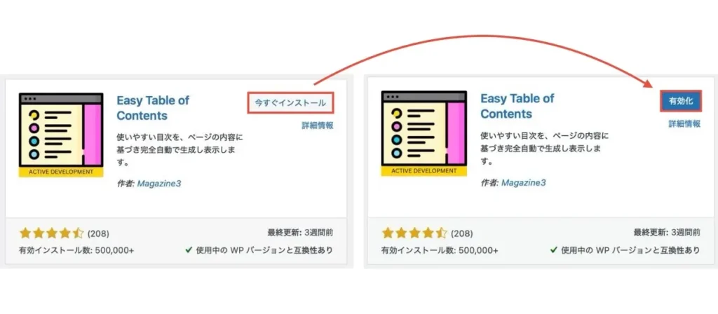 Easy Table of Contentsのインストール